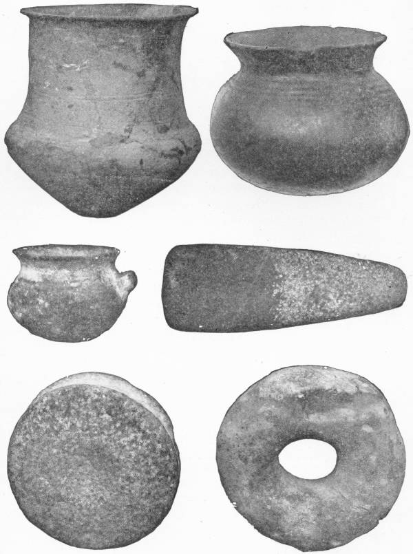 POTTERY AND IMPLEMENTS OF THE LAKE DWELLERS