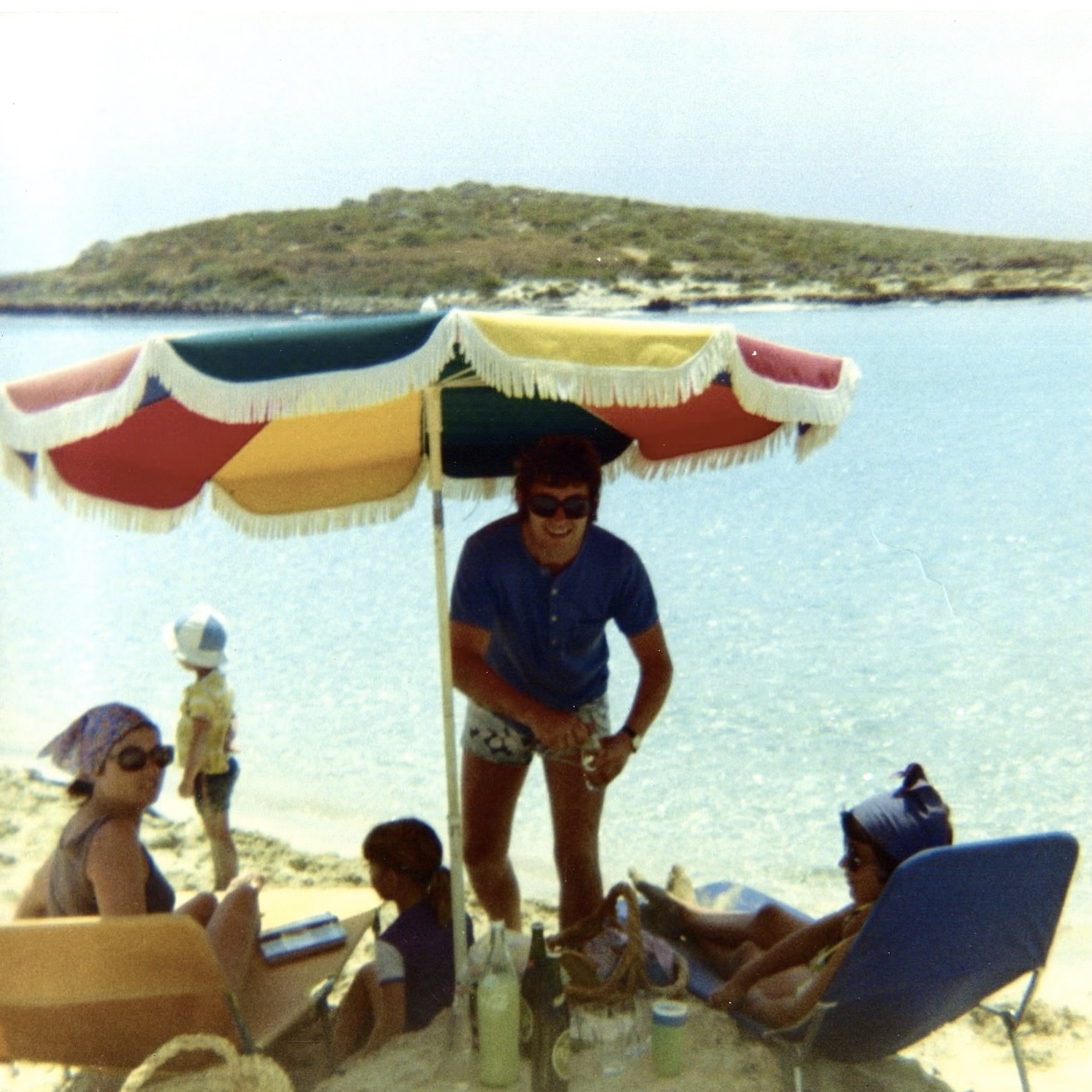 Lynn and David at the beach in Cyprus photo